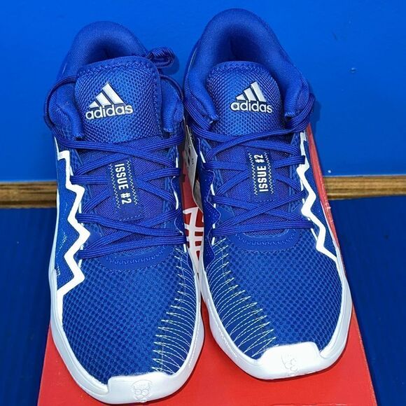 Size 10.5- Men’s Adidas D.O.N. Issue 2 Royal Blue White FW8514 Donovan Mitchell - Picture 5 of 8